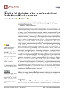 Modelling Cell Metabolism: a Review on Constraint-Based Steady-State and Kinetic Approaches