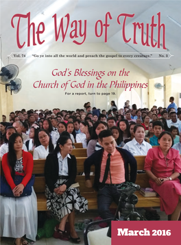 God's Blessings on the Church of God in the Philippines for a Report, Turn to Page 19