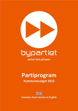 Partiprogram Kommunevalget 2015