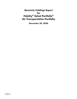 Fidelity® Select Portfolio® Air Transportation Portfolio