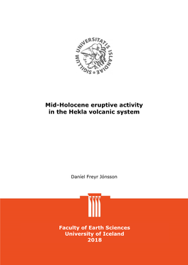 Mid-Holocene Eruptive Activity of the Hekla Volcanic System