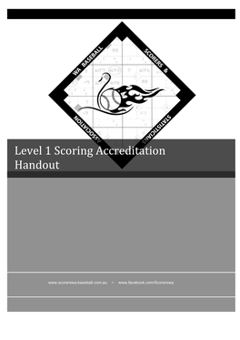 Level 1 Scoring Accreditation Handout