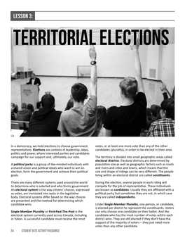 LESSON 3: Territorial Elections