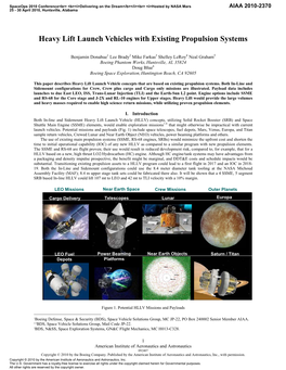 Heavy Lift Launch Vehicles with Existing Propulsion Systems