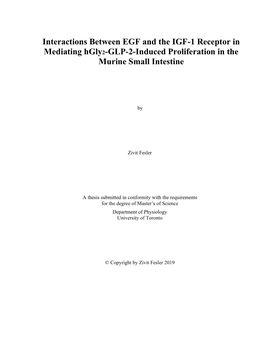 Interactions Between EGF and the IGF-1 Receptor in Mediating Hgly2-GLP-2-Induced Proliferation in the Murine Small Intestine