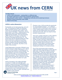 UK News from CERN Issue 17: 26 March 2013