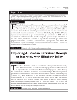 Exploring Australian Literature Through an Interview with Elizabeth Jolley