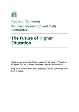 The Future of Higher Education