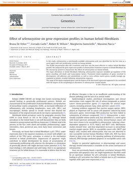 Effect of Selenocystine on Gene Expression Profiles in Human Keloid