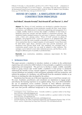 A Simulation of Lean Construction Principles