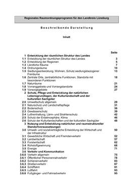 Regionales Raumordnungsprogramm Für Den Landkreis Lüneburg