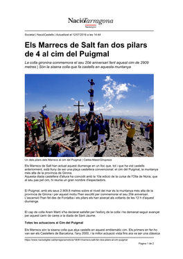 Els Marrecs De Salt Fan Dos Pilars De 4 Al Cim Del Puigmal