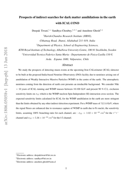 Arxiv:1806.05058V1 [Hep-Ph] 13 Jun 2018