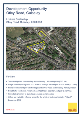 Development Opportunity Otley Road, Guiseley