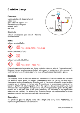 Carbide Lamp