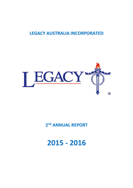 LEGACY AUSTRALIA INCORPORATED 2Nd ANNUAL