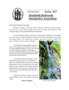 Spring 2017 Humboldt Redwoods Interpretive Association