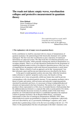 Empty Waves, Wavefunction Collapse and Protective Measurement in Quantum Theory