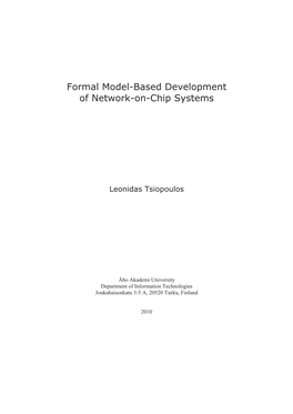 Formal Model-Based Development of Network-On-Chip Systems