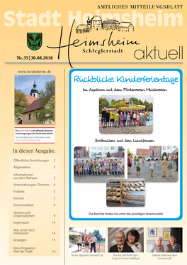 Rückblicke Kinderferientage Im Aqudrom Mit Dem Förderverein Musikverein