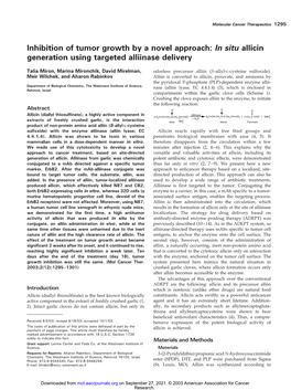 In Situ Allicin Generation Using Targeted Alliinase Delivery