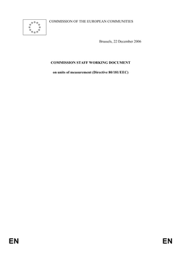 Commission Services Working Document