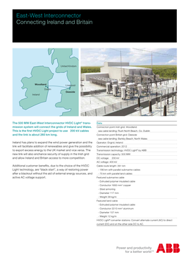 East-West Interconnector Connecting Ireland and Britain