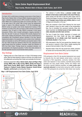 Deim Zubier Rapid Displacement Brief Raja County, Western Bahr El Ghazal, South Sudan, April 2018