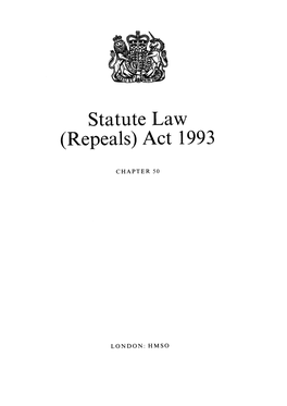 Statute Law (Repeals) Act 1993