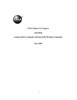 2008 Landsat Data Continuity Mission (LDCM)