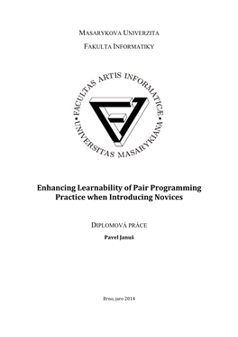 Enhancing Learnability of Pair Programming Practice When Introducing Novices