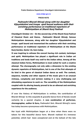 Padmashri Bharati Shivaji Along with Her Daughter Vijayalakshmi and Troupe Spell Bound Audience with Their Enriching Performanc