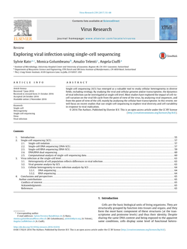 Exploring Viral Infection Using Single-Cell Sequencing