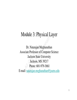 Module 3: Physical Layer