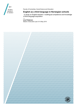 English As a Third Language in Norwegian Schools