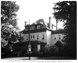 Matthew Quay House, Beaver, Pennsylvania Photograph by Cathy Alexander QAASLH) for NFS 1974 Form No