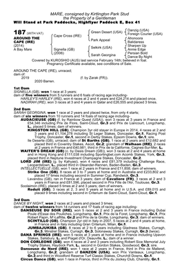 MARE, Consigned by Kirtlington Park Stud the Property of a Gentleman Will Stand at Park Paddocks, Highflyer Paddock E, Box 41