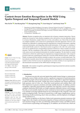 Context-Aware Emotion Recognition in the Wild Using Spatio-Temporal and Temporal-Pyramid Models