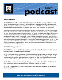 Mayoral Forum