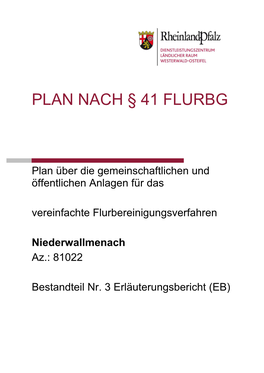 Plan Nach § 41 Flurbg