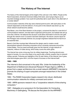 History of the Internet (Pdf)