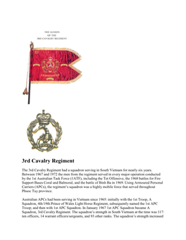 3Rd Cavalry Regiment