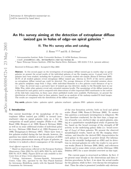 An H-Alpha Survey Aiming at the Detection of Extraplanar Diffuse