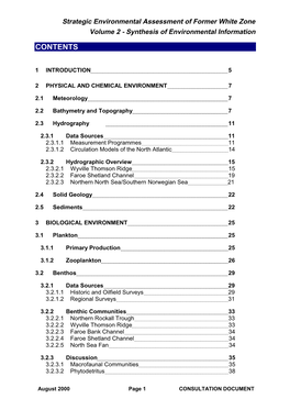 Strategic Environmental Assessment of the Former White Zone