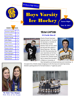 Senior Night Program 2017-2