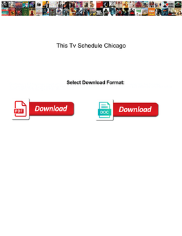 This Tv Schedule Chicago