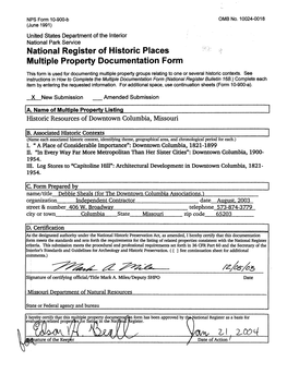 National Register of Historic Places ? Multiple Property Documentation Form