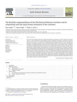 The Brazilian Megamastofauna of the Pleistocene/Holocene Transition and Its Relationship with the Early Human Settlement of the Continent