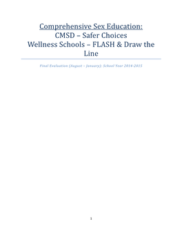 CMSD – Safer Choices Wellness Schools – FLASH & Draw the Line