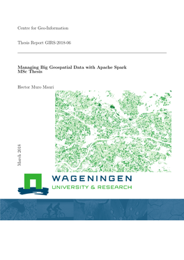 Centre for Geo-Information Thesis Report GIRS-2018-06 Managing Big Geospatial Data with Apache Spark Msc Thesis Hector Muro Maur